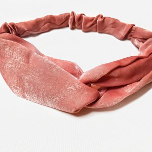 Light Pink Silk Satin Crisscross Headband
